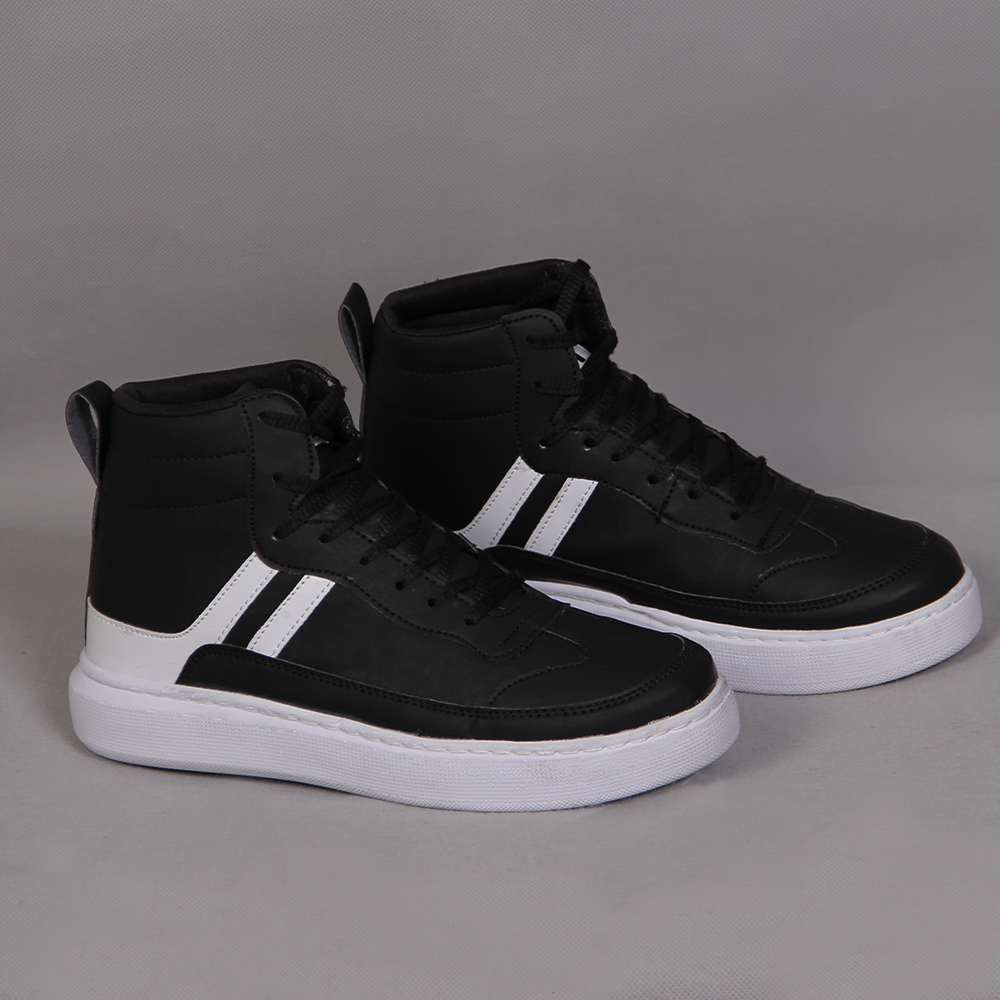 کفش ساقدار دو خط مشکی